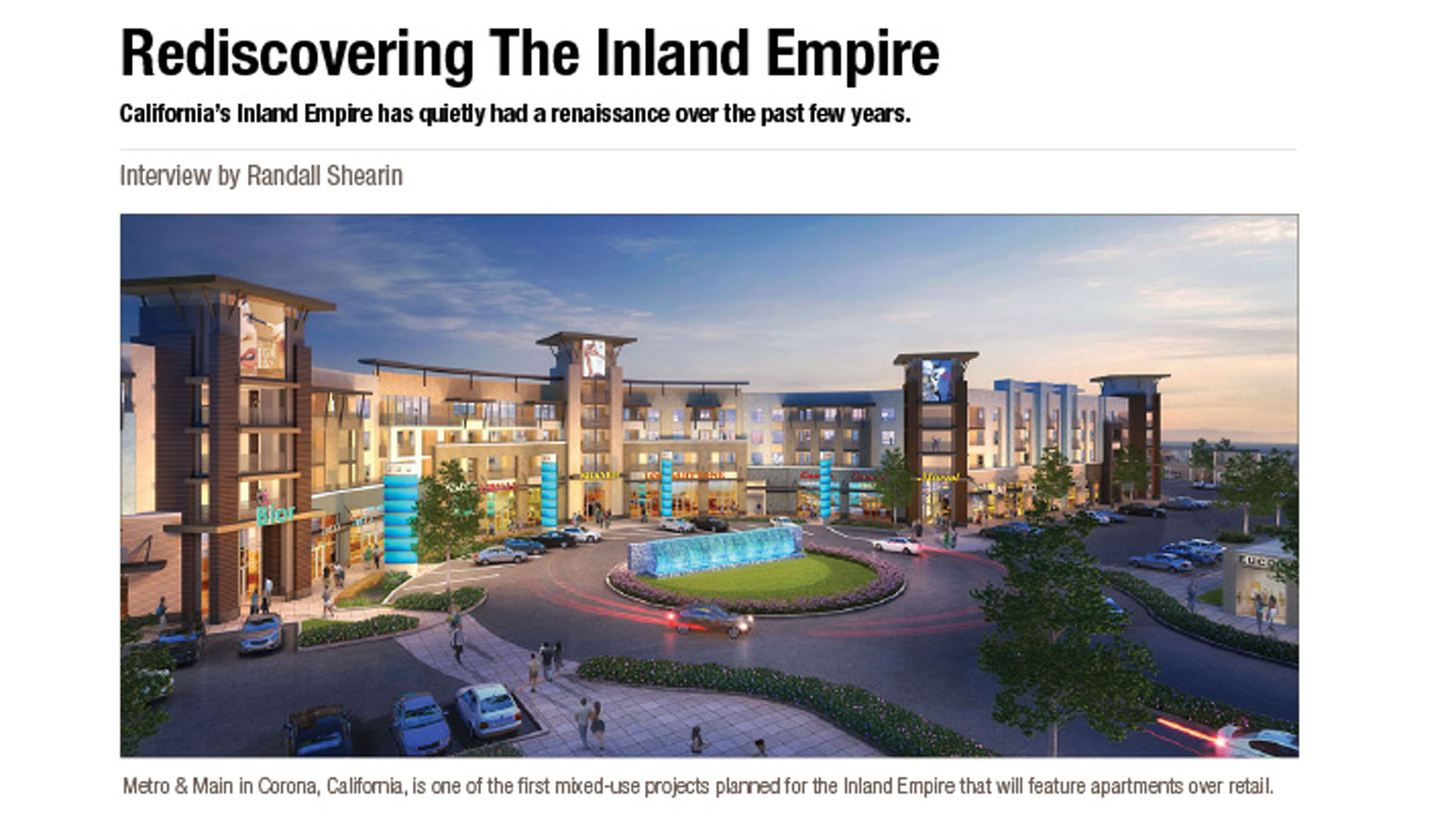 Rediscovering the Inland Empire - As seen in Shopping Center Business ...