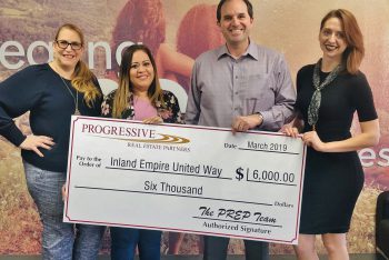 Progressive Real Estate Partners Presents $6,000 Donation to Inland Empire United Way