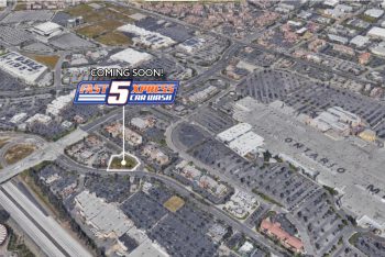 Paul Galmarini represents Landlord in ground lease with Fast5Xpress for new location in Ontario, CA adjacent to Ontario Mills shopping center