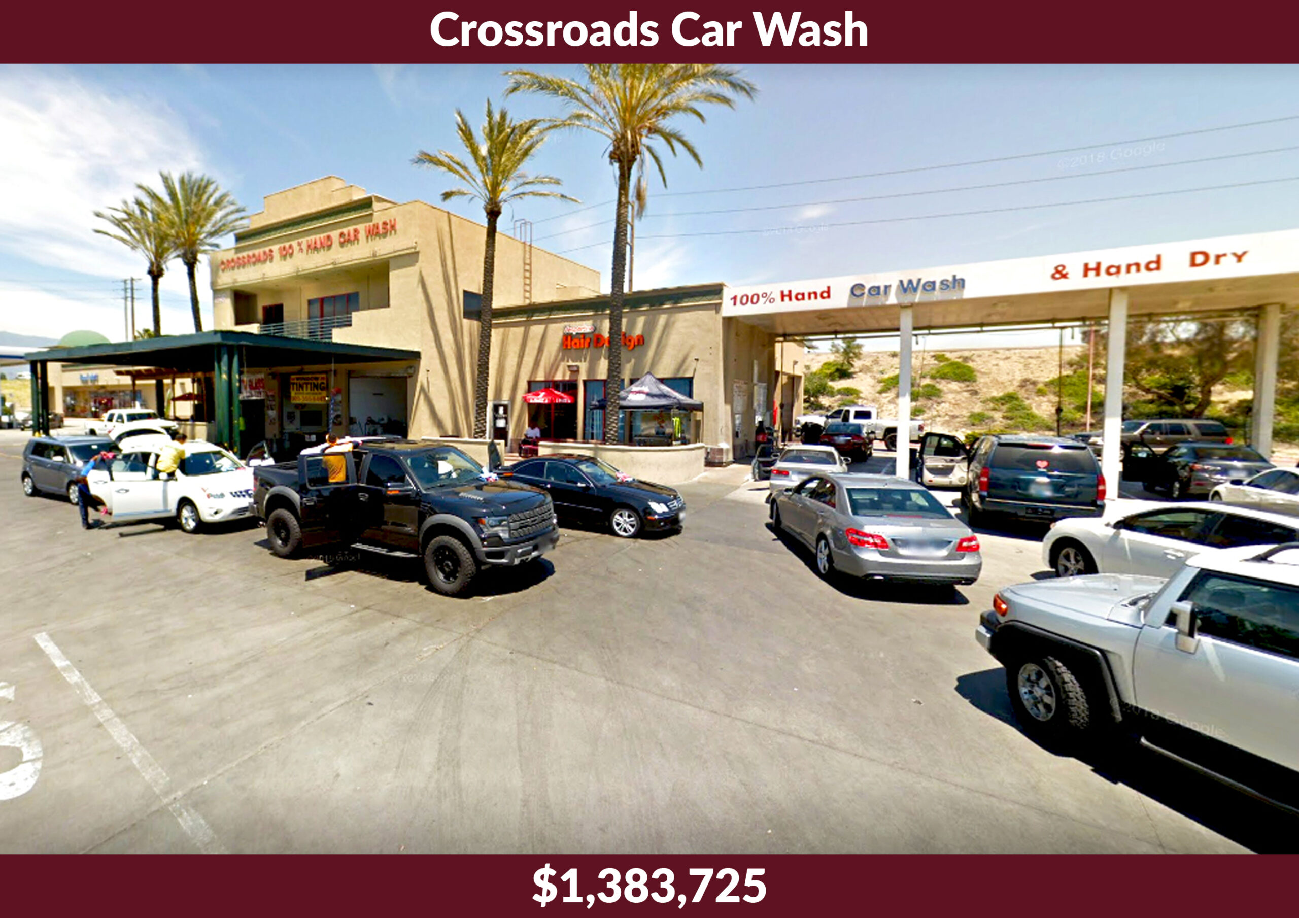 Crossroads Car Wash was a $1,383,725 sale at 1050 Ontario Mills Drive, Ontario, CA, represented by Victor Buendia.