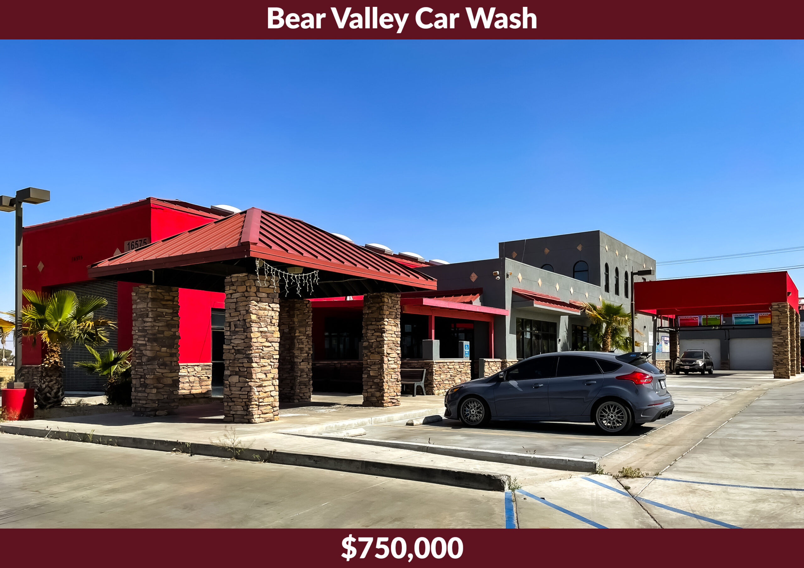 Bear Valley Car Wash was a $750,000 sale at Bear Valley Car Wash, Hesperia, CA, represented by Victor Buendia.