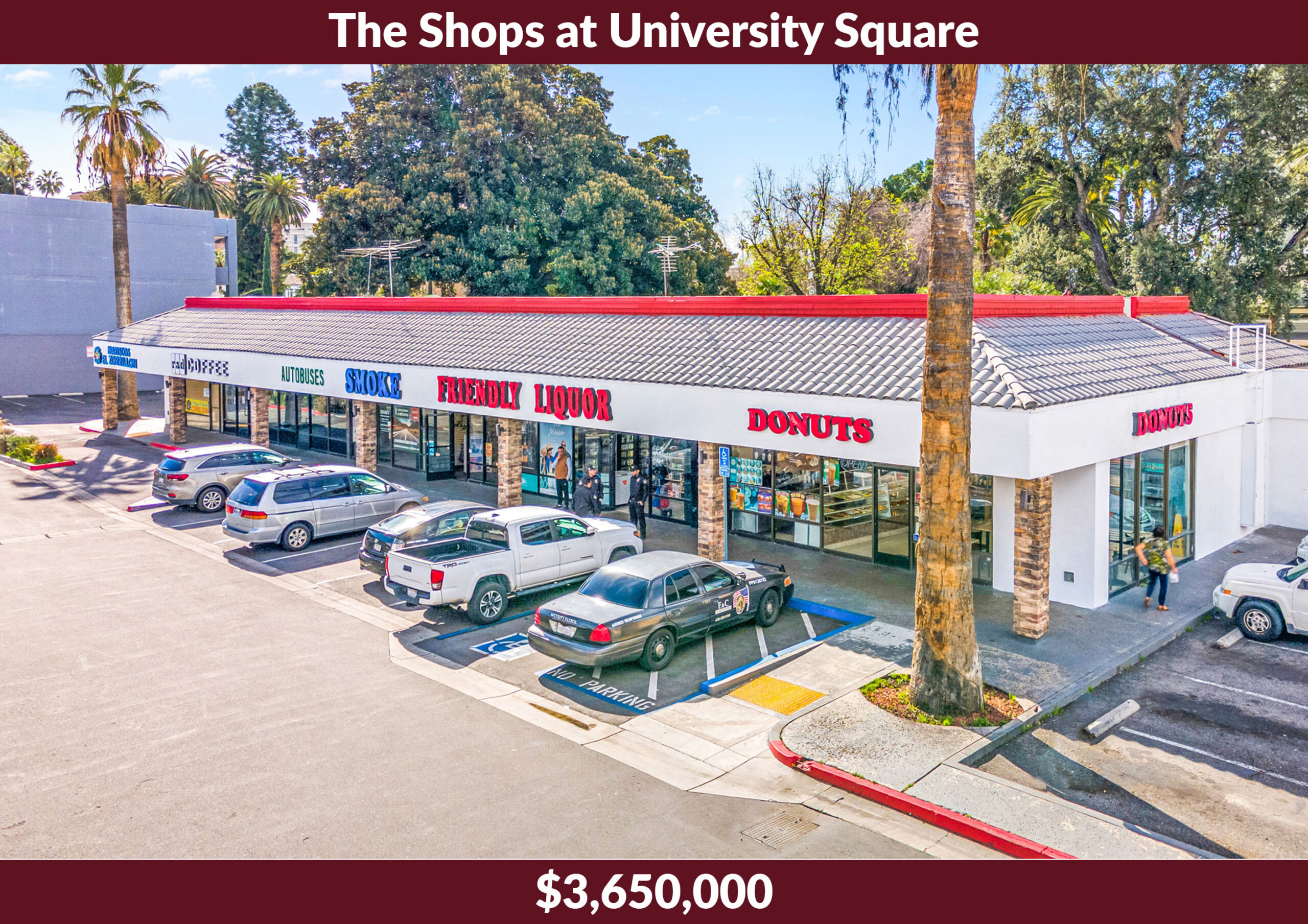 The Shops at University Square was a $3,650,000 sale at 3948-3964 University Ave, Riverside, CA, represented by Greg Bedell.